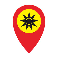 Location Warning Maps icon Vector 