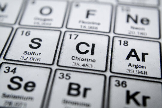 periodic table of element chlorine