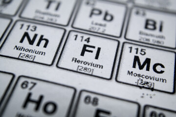 periodic table of element flerovium 