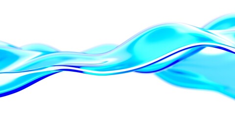 Abstract​ of​ surface​ blue​ water. Transparent liquid waves