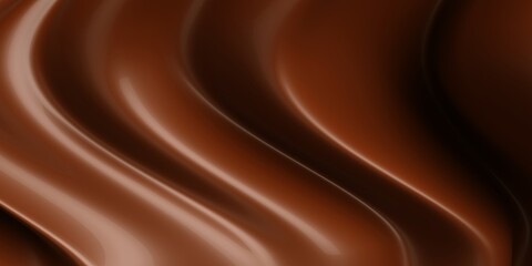 Melted liquid chocolate texture. Smooth sweet cream background