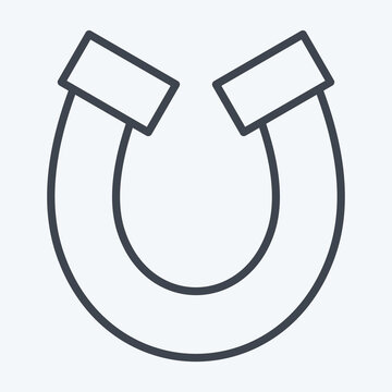 recommend clip art: Icon Horse Shoe. related to Ireland symbol. line style. simple design editable. simple illustration