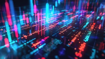 Obraz premium Digital Stock Market Data Visualization