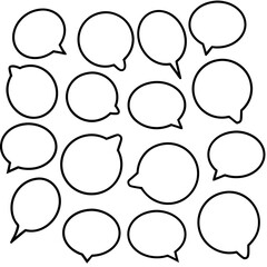 24 different talking bubbles