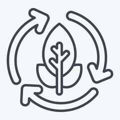 Icon Compostable. related to Plastic Pollution symbol. line style. simple design editable. simple illustration