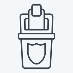 Obraz premium Icon Protect. related to Plastic Pollution symbol. line style. simple design editable. simple illustration