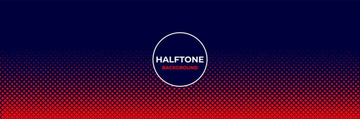 Abstract halftone background with red and navy color