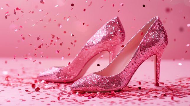 Pink Glitter Heels Images Browse 1 443 Stock Photos Vectors and Video Adobe Stock