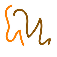 Abstract lines Squiggly vector 