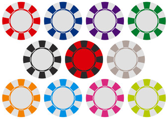 カジノチップのイラスト素材集