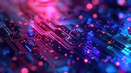 Obraz premium Abstract Electronic Circuit Board