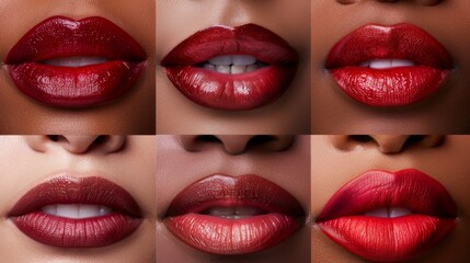 Obraz premium Lipstick Swatches in Various Hues