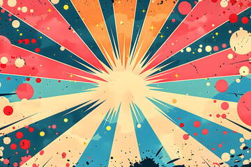 Abstract colorful illustration comic background