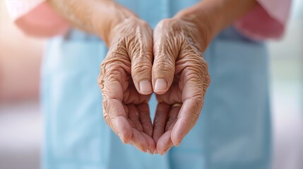 A kind nurse providing care and support to an elderly patient in a cozy home setting, emphasizing compassion and trust, with warm lighting and soft colors