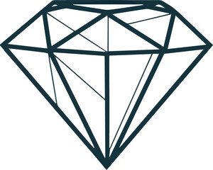 diamond on white background, set of diamond