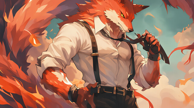 fox man cartoon character