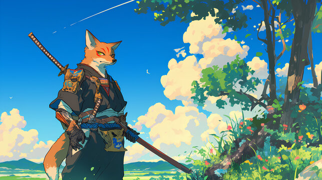 fox man cartoon character