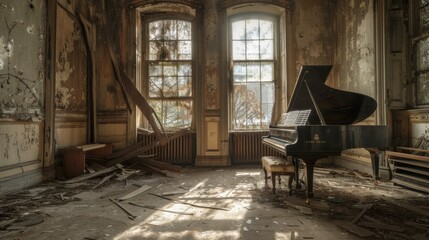 Abandoned Melodies: A Haunting Look into a Forgotten Music Room