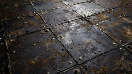 Texture of old metal plates for background.
