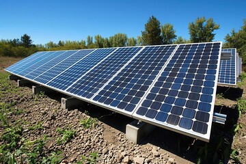 Solar panels, clean energy generation, pure power source, efficient productivity