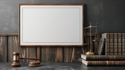 blank white poster with judge teacher theme