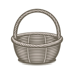 Fototapeta premium empty basket of harvested vegetables.