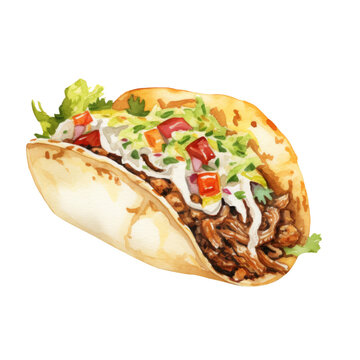 Illustration of Machaca  ,a Mexican Food in White Background