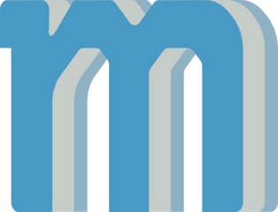 Retro lowercase letter m