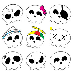 The Skull Bundle for holiday and halloween concept