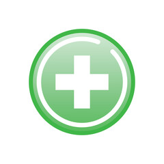 Cross medical symbol icon vector