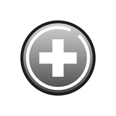 Cross medical icon sign vector
