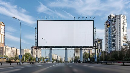Obraz premium Blank Poster frame template Digital screen car company Advertising banner