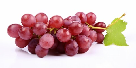 Fototapeta premium Red Grape Bunch Isolated on White Background