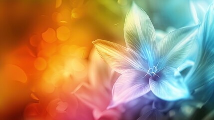 Abstract Flower with a Vibrant Color Palette