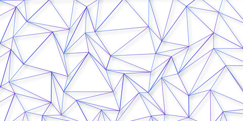 Geometric low poly graphic. Background of triangular facets. editable stroke width, blue gradient abstract triangle seamless pattern from network triangular cells, wallpaper background design.