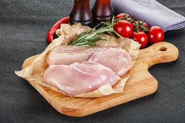 Raw chicken breast boneless for cooking