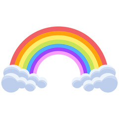 Rainbow Arc with Clouds