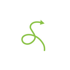 Obraz premium curly green arrow