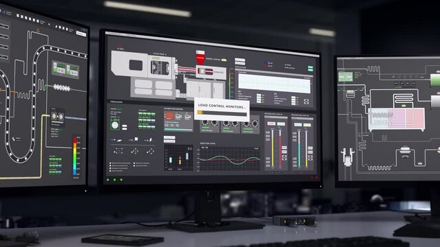 Monitoring Factory Machinery Plastic Caps Fabrication Process. Observing Molding Process In Automated Factory Monitoring Program. Manufacturing Process Monitoring. Raw Materials Processing Factory