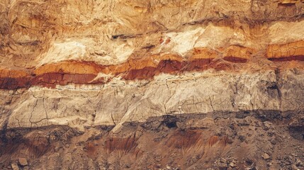 Layered Earth: A Textured Cliffside