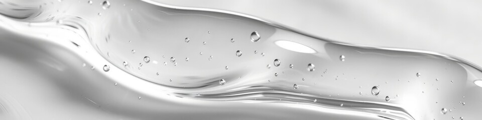 High-Resolution AI-Generated Wallpaper Featuring Transparent Clarifying Liquid Serum Gel Texture, Perfect for Cosmetics, Beauty, Skincare Industry, and Promotional Events