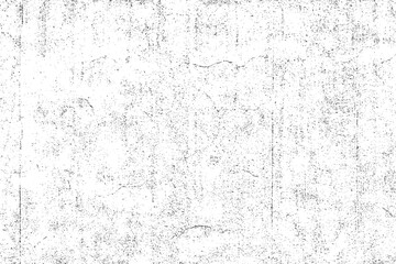 Distressed black grunge texture. Old paper pattern background. Abstract dust isolated on white. Black noise textured overlay. Grunge wall design elements. Vector illustration, EPS 10.	