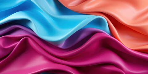 Obraz premium Abstract Colorful Fabric Waves