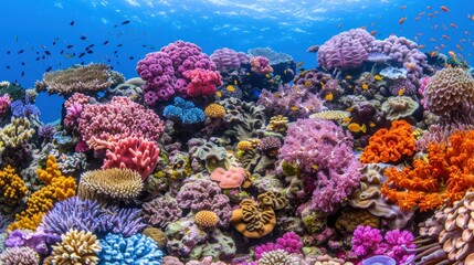 Vibrant Coral Reef Ecosystem Under the Sun