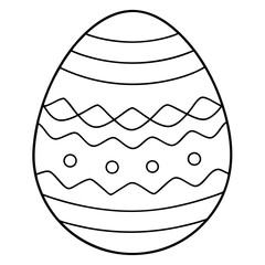 Coloring sheet of Easter eggs with a white background