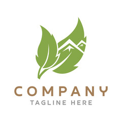 Fototapeta premium Natural Leaf Logo Design