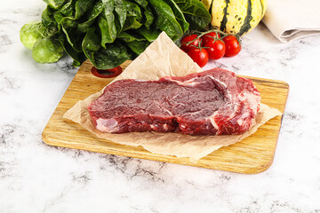 Raw rib eye beef premium steak