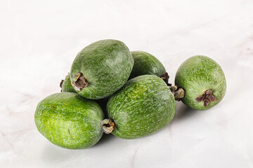 Fresh sweet juicy ripe feijoa