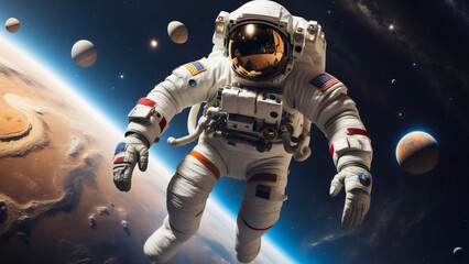 Fototapeta premium astronaut in space
