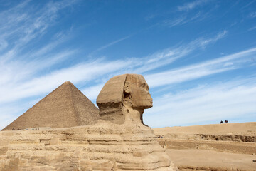sphinx and pyramids